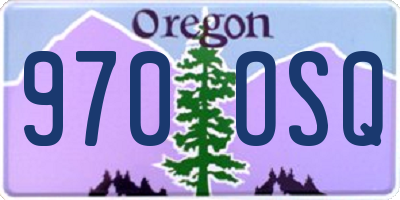 OR license plate 970OSQ
