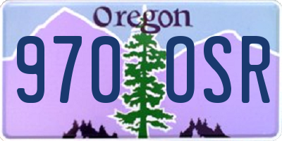 OR license plate 970OSR