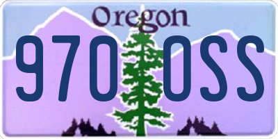 OR license plate 970OSS