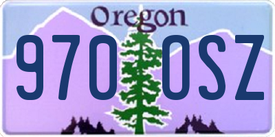 OR license plate 970OSZ