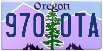 OR license plate 970OTA