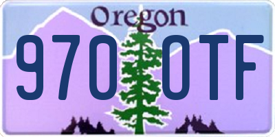 OR license plate 970OTF