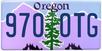 OR license plate 970OTG
