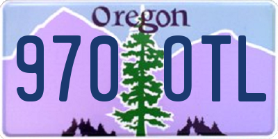 OR license plate 970OTL