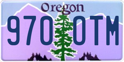OR license plate 970OTM