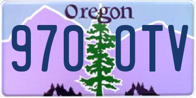 OR license plate 970OTV