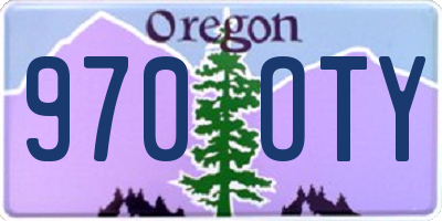 OR license plate 970OTY