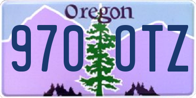 OR license plate 970OTZ