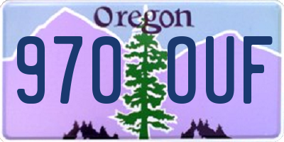 OR license plate 970OUF