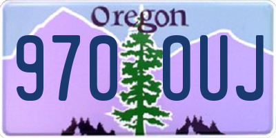 OR license plate 970OUJ