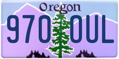 OR license plate 970OUL