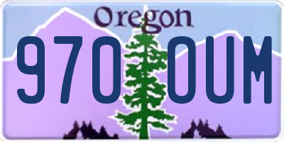 OR license plate 970OUM