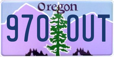 OR license plate 970OUT