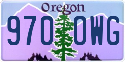 OR license plate 970OWG