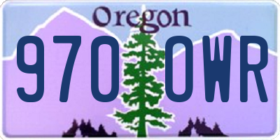 OR license plate 970OWR