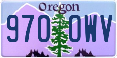 OR license plate 970OWV