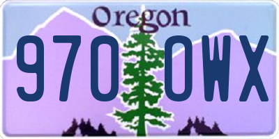 OR license plate 970OWX