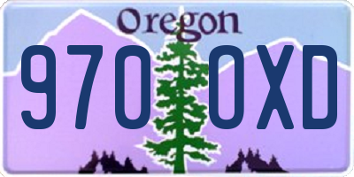 OR license plate 970OXD