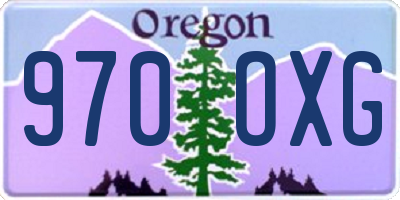 OR license plate 970OXG
