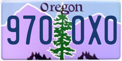 OR license plate 970OXO