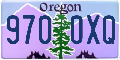 OR license plate 970OXQ