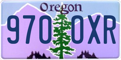 OR license plate 970OXR