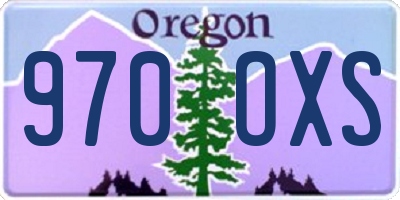 OR license plate 970OXS