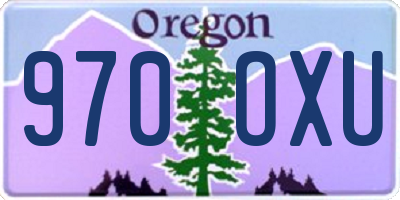OR license plate 970OXU
