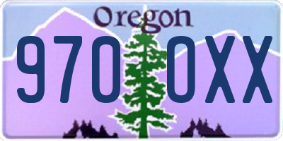 OR license plate 970OXX