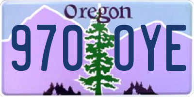 OR license plate 970OYE