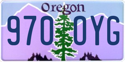 OR license plate 970OYG