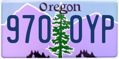 OR license plate 970OYP