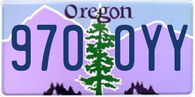 OR license plate 970OYY
