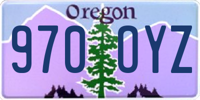 OR license plate 970OYZ