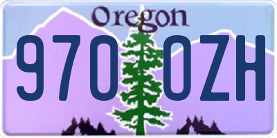 OR license plate 970OZH