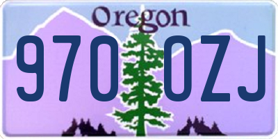 OR license plate 970OZJ