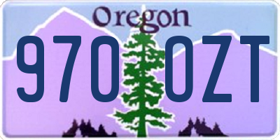 OR license plate 970OZT