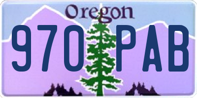 OR license plate 970PAB
