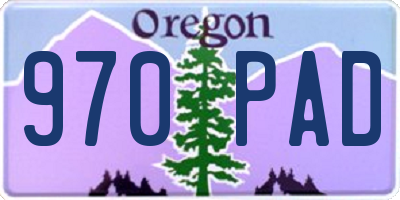 OR license plate 970PAD