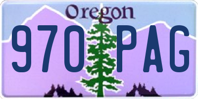 OR license plate 970PAG