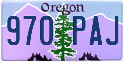 OR license plate 970PAJ