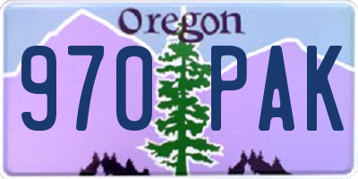 OR license plate 970PAK