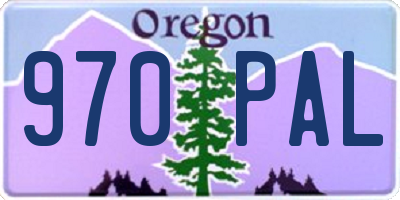 OR license plate 970PAL