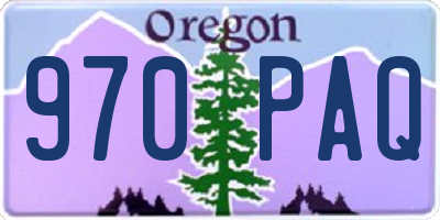 OR license plate 970PAQ