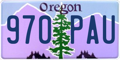 OR license plate 970PAU