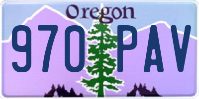 OR license plate 970PAV