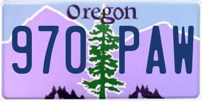 OR license plate 970PAW