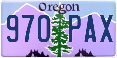 OR license plate 970PAX