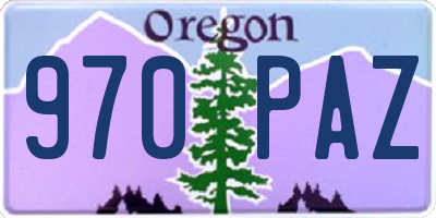OR license plate 970PAZ