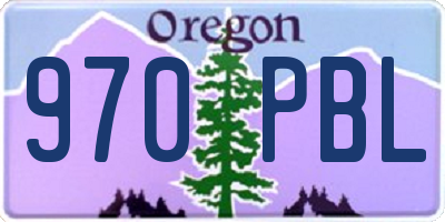 OR license plate 970PBL